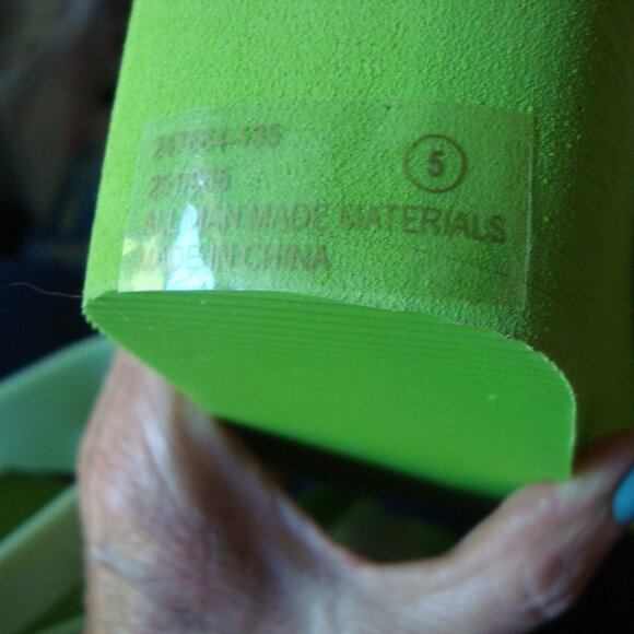 New Colin Stuart Platform Foam Wedge Flip Flop Sandals Green Size 5 - Picture 8 of 9